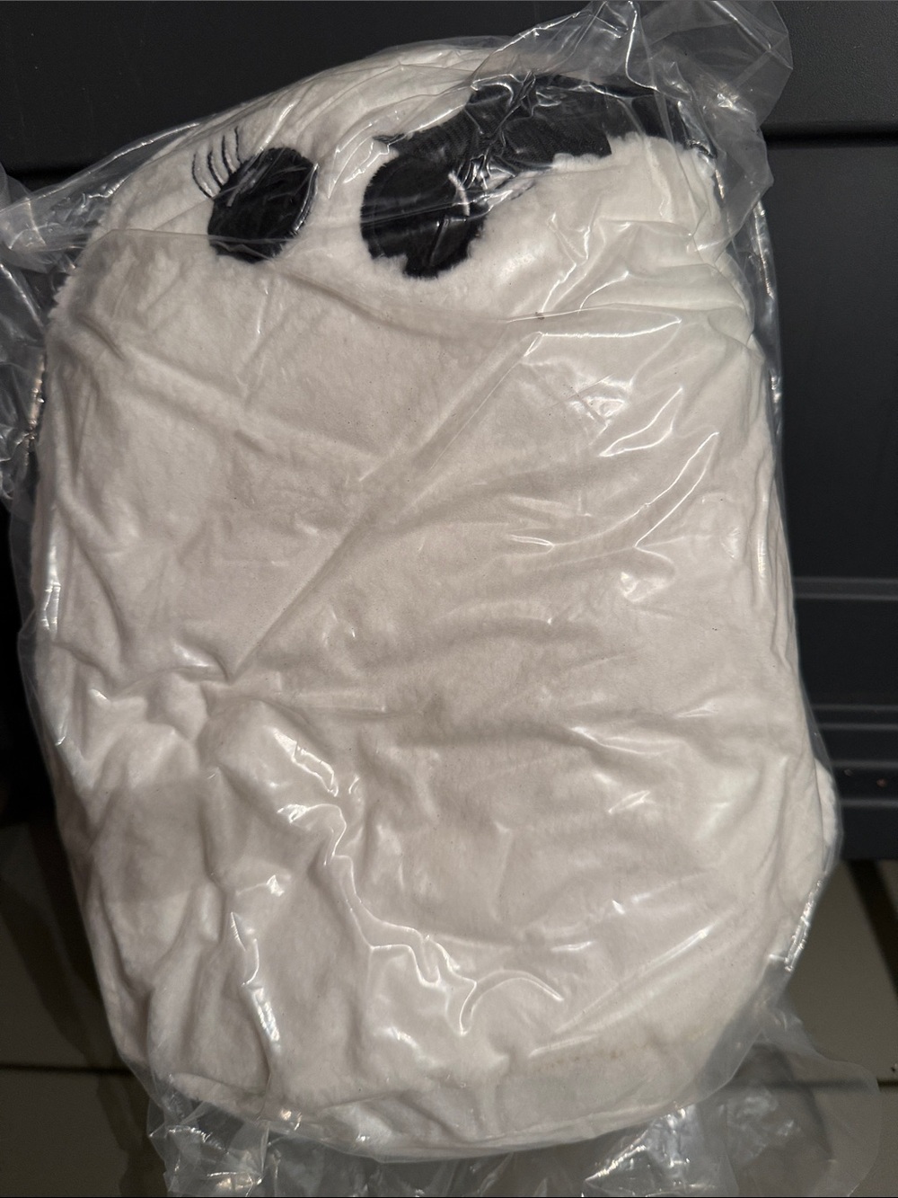 Kids Plush White Character ghost with bat on Top - Brand Unspecified